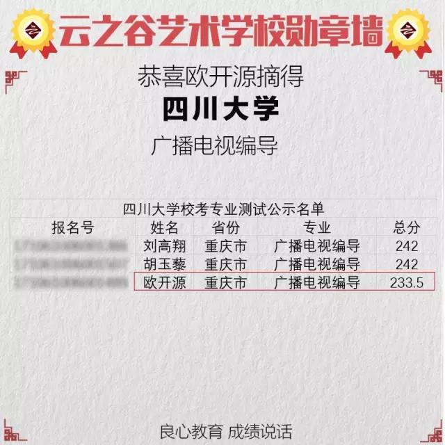 四川大学校考，云之谷斩获三张合格证